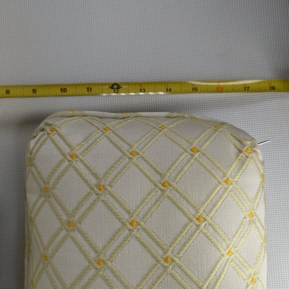 White & Yellow Pair of Long Rectangle Accent Pillows with Removeable Covers - Picture 9 of 13